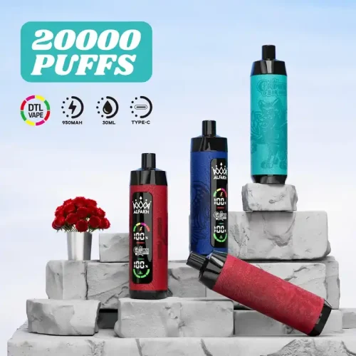 Coil Art Changing Vaping with Creativity and Quality 2 AL FAKHER CROWN BAR 20K(20000) Puffs 30ML E-liquid LCD Screen Leather Wrap 850mAh Type-C Battery Disposable Vape