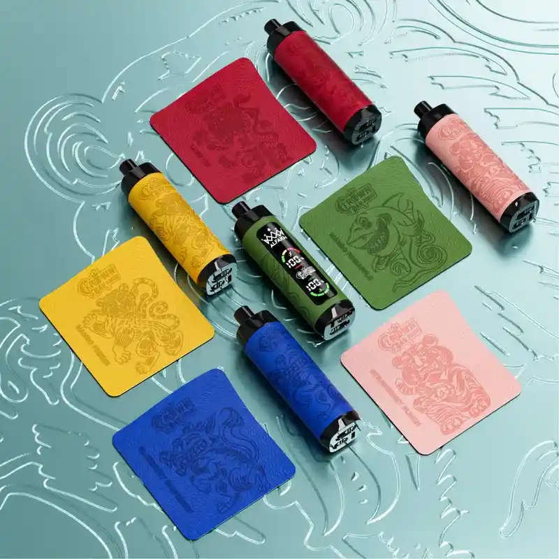 AL FAKHER CROWN BAR 20K(20000) Puffs 30ML E-liquid LCD Screen Leather Wrap 850mAh Type-C Battery Disposable Vape