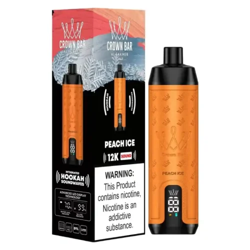 Al Fakher Crown Bar 12K (12000) Puffs 22ML E-liquid Direct-To-Lung (DTL) Leather Wrap 600mAh Type-C Battery Disposable Vape