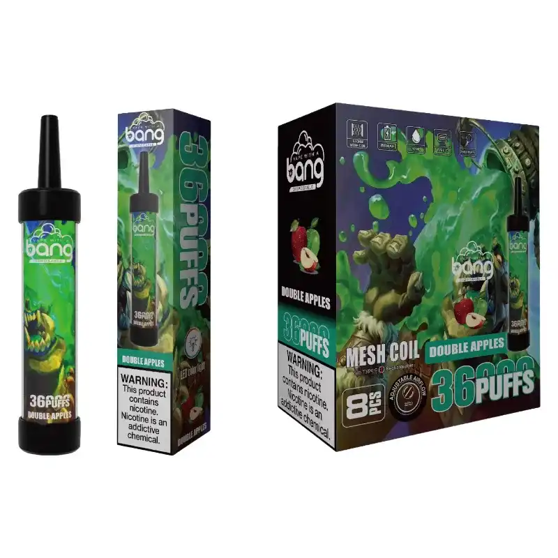 Bang 36K(36000) Puffs DTL LED Color Light 40ml E-liquid Type-C Charging 0% 2% 3% 5% Nicotine Disposable Vape Pen