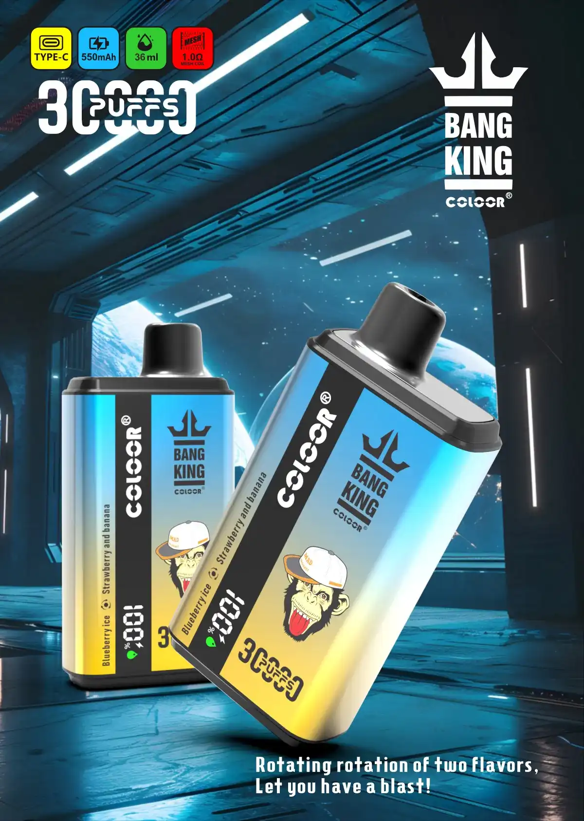 Bang King 30000Puffs Double Taste Disposable Vape