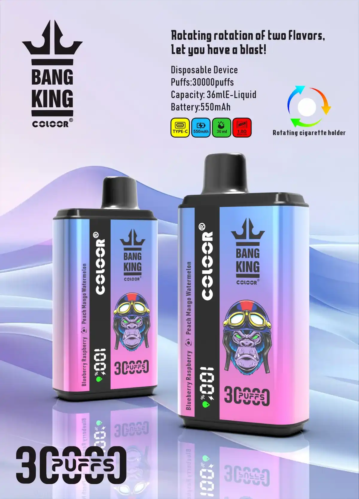 Bang King 30000Puffs Double Taste Disposable Vape
