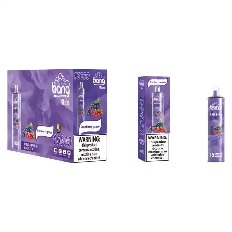 Bang SHISHA 15K(15000) Puffs 0% 2% 3% 5% Nicotine 600mAh Battery 23ml Oil Disposable Vape Pen