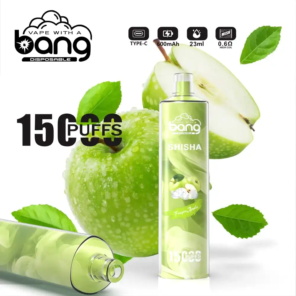 Bang SHISHA 15K(15000) Puffs 0% 2% 3% 5% Nicotine 600mAh Battery 23ml Oil Disposable Vape Pen