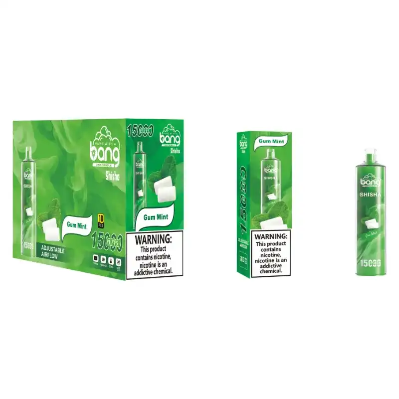 Bang SHISHA 15K(15000) Puffs 0% 2% 3% 5% Nicotine 600mAh Battery 23ml Oil Disposable Vape Pen