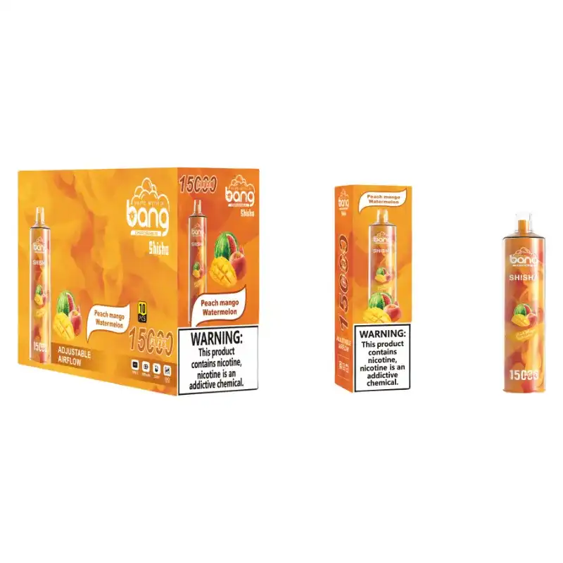 Bang SHISHA 15K(15000) Puffs 0% 2% 3% 5% Nicotine 600mAh Battery 23ml Oil Disposable Vape Pen