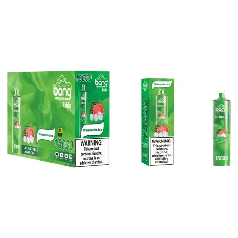 Bang SHISHA 15K(15000) Puffs 0% 2% 3% 5% Nicotine 600mAh Battery 23ml Oil Disposable Vape Pen
