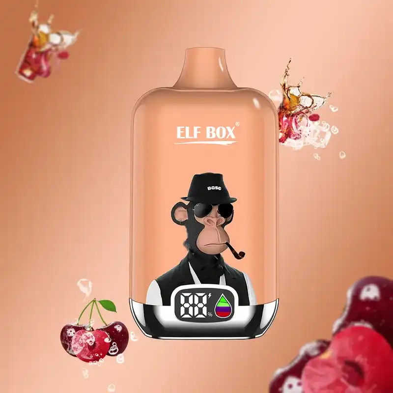ELF Box Digital 12K(12000) puffs LED Display 25ml E-liquid 0% 2% 3% 5% Nicotine Type-C Rechargeable Disposable Vape