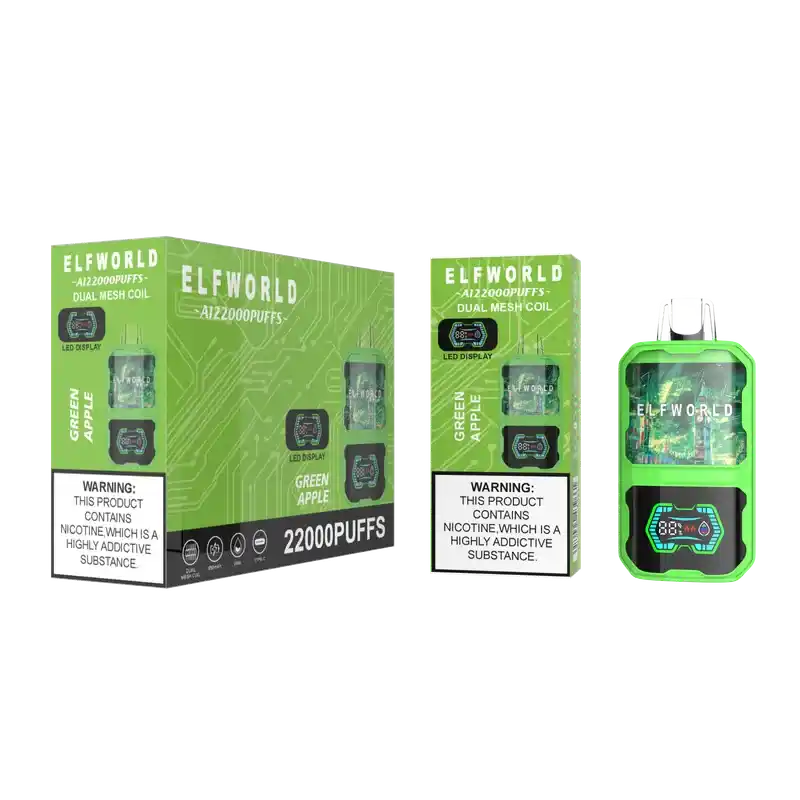 Elfworld AI 22000 Puffs 3D Curved Screen 26ml e-liquid capacity Adjustable ariflow Display Screen Disposable Vape