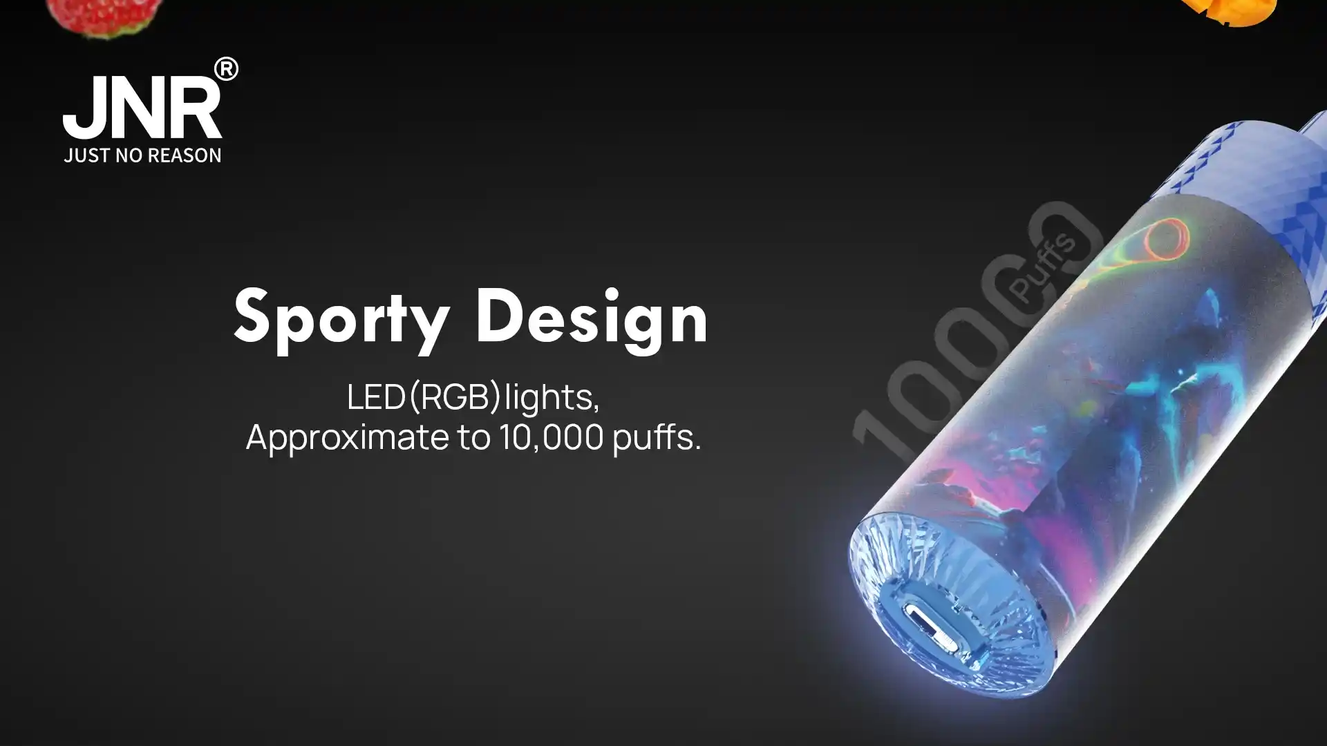 JNR Alien 10K (10000) Puffs 2% 5% Nicotine 20ML E-liquid 850mAh Rechargeable Battery LED (RGB) Lights Disposable Vape