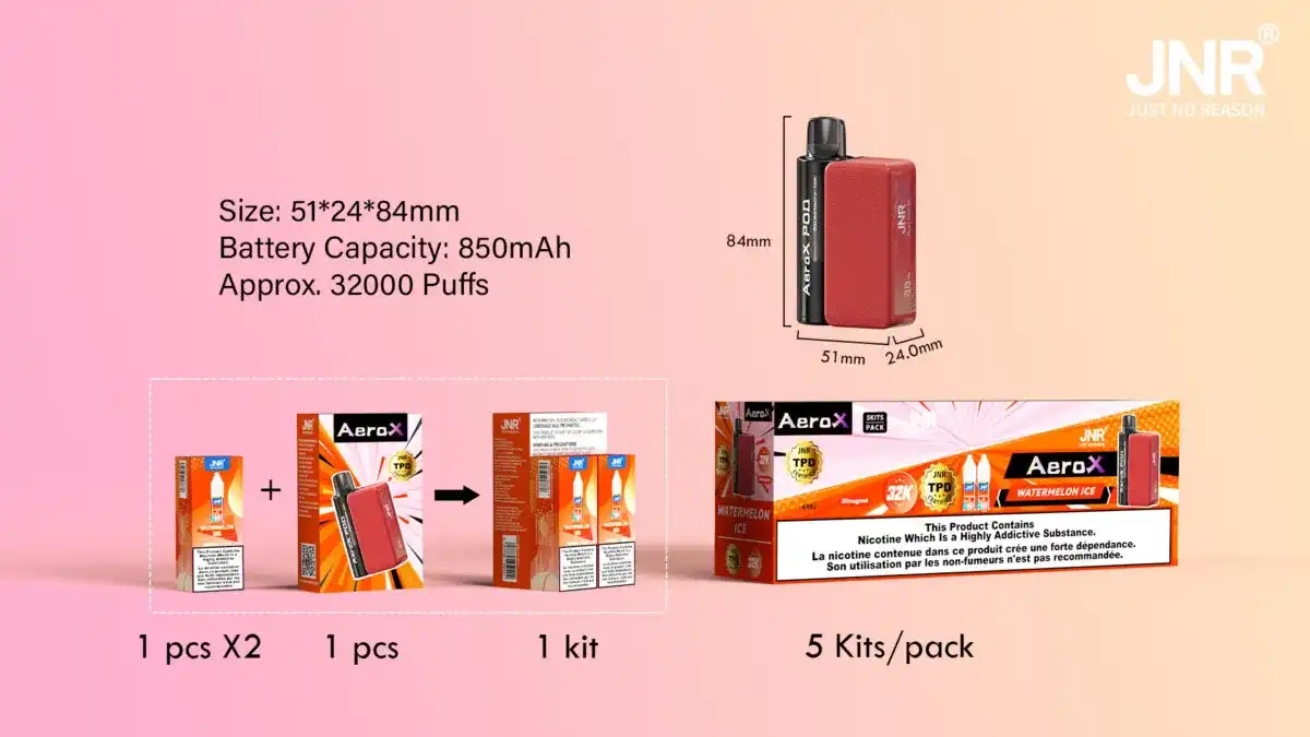 JNR Areo X 32K (32000) Puffs Magnetic Refill Smart Screen 2% 5% Nicotine 850mAh Battery Disposable Vape – The Ultimate Refillable Disposable Vape