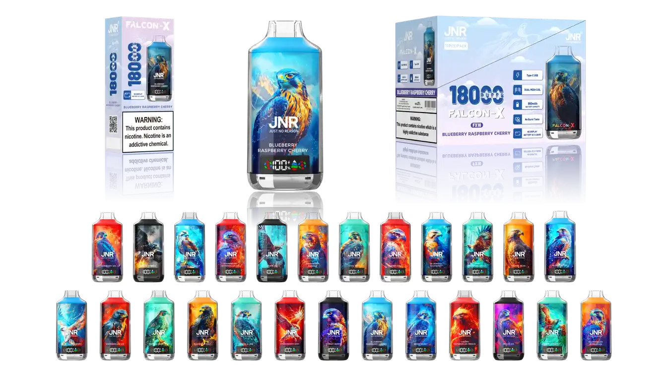 JNR Falcon X 18K (18000) Puffs LED Display 2% Nicotine 24ml E-liquid Disposable Vape