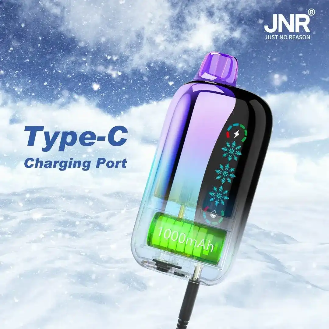 JNR Flex Ice 21K (21000) Puffs 0% 2% 5% Nicotine 26ml E-liquid 1000mAh Rechargeable Battery LED Display Disposable Vape