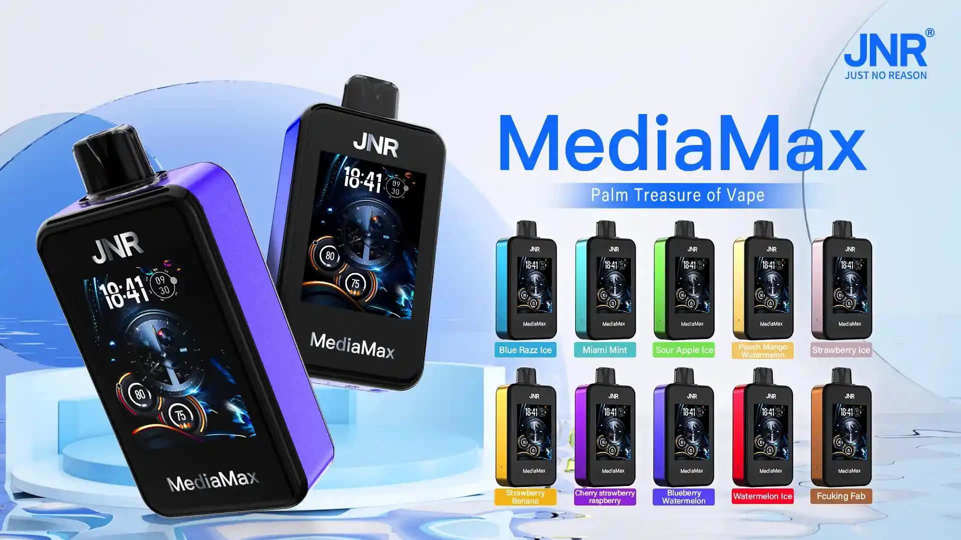JNR Media Max 40K (40000) Puffs 2.4-Inch Large Screen And Phone Function 5% Nicotine 21mL E-liquid Disposable Vape