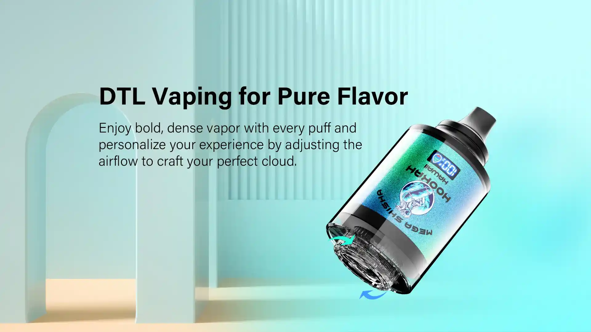 JNR Mega Shisha Hookah 100K (100000) Puffs 2% 5% Nicotine 2200mAh Rechargeable Battery Direct-to-Lung (DTL) Vaping 60mL E-liquid Ultimate Vape
