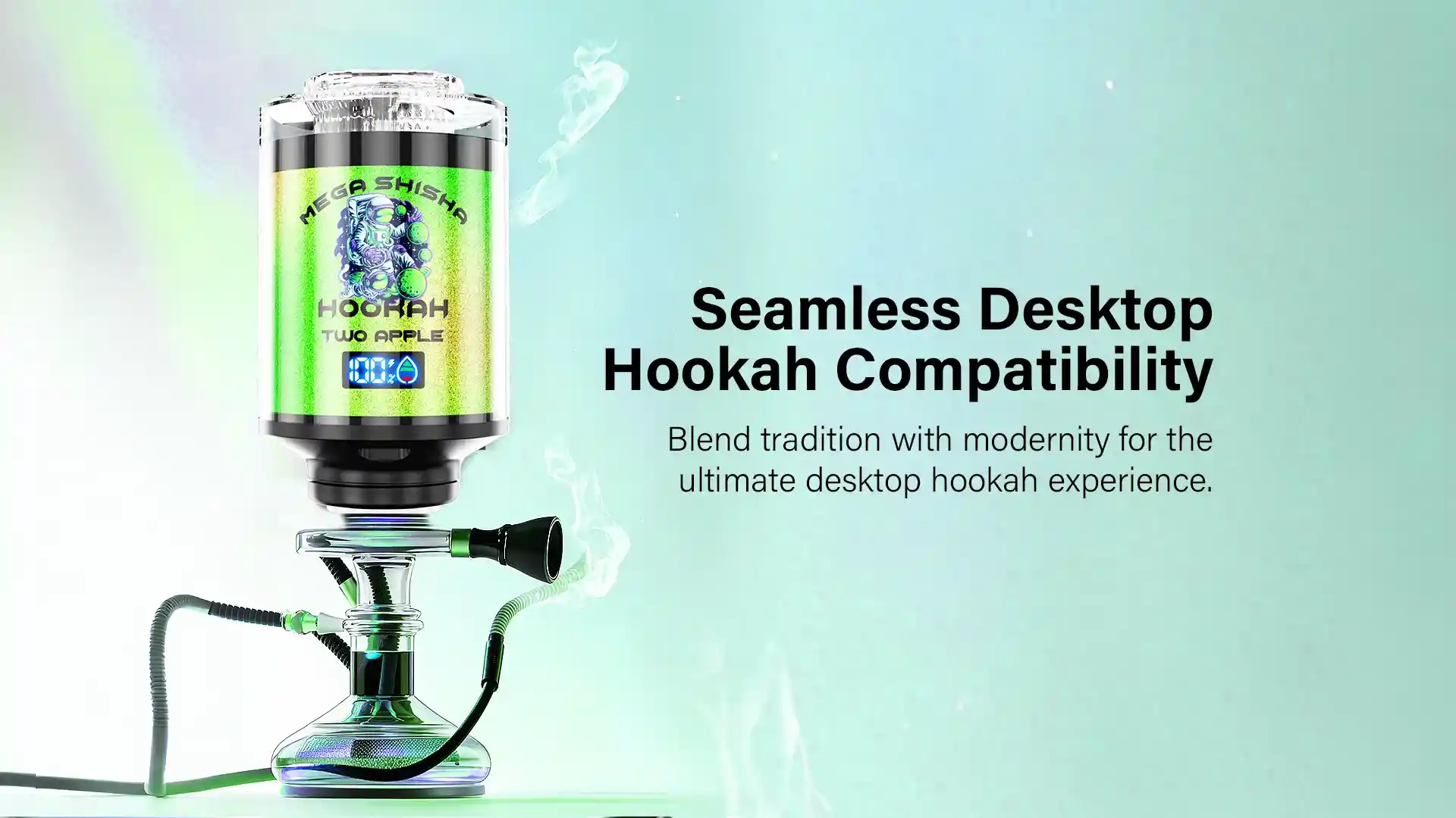 JNR Mega Shisha Hookah 100K (100000) Puffs 2% 5% Nicotine 2200mAh Rechargeable Battery Direct-to-Lung (DTL) Vaping 60mL E-liquid Ultimate Vape