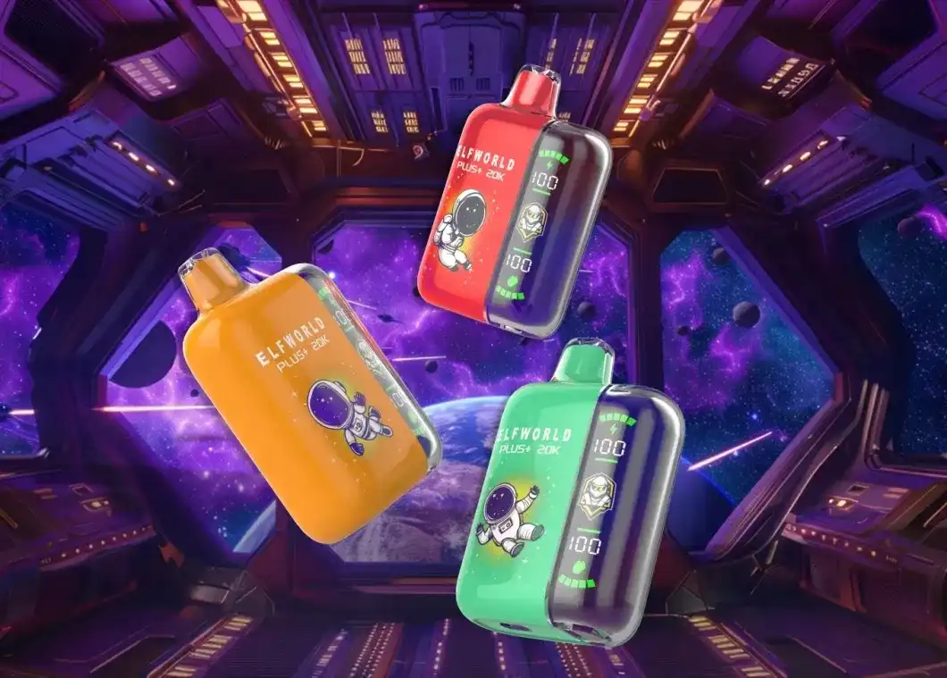 Elfworld PLUS 20000 Puffs nicotine strengths: 0%, 2%, 3%, and 5% LCD Screen Display 22ml e-liquid capacity Display Disposable Vape