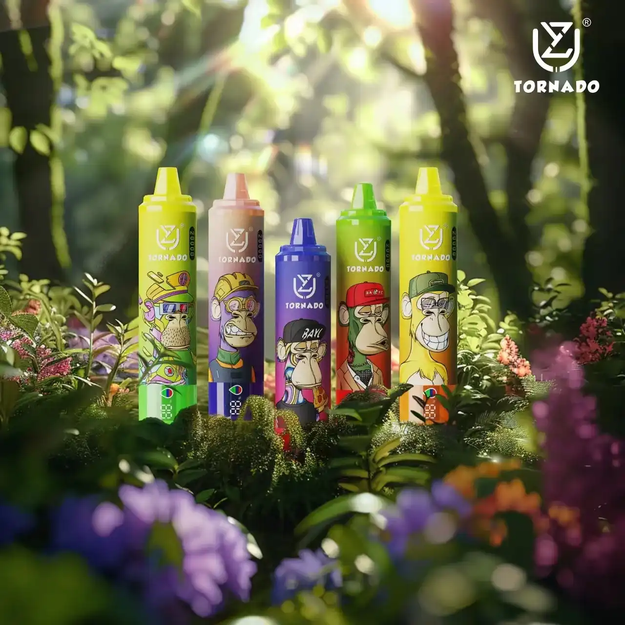 UZY Tornado 20K (20000) Puffs 2% 5% Nicotine 28ml E-liquid LED Display Type-C Rechargeable Disposable Vape Pen