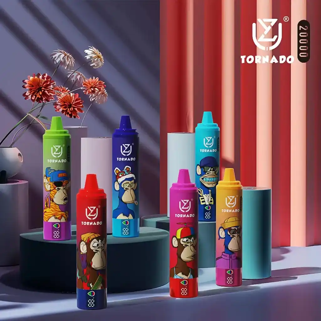UZY Tornado 20K (20000) Puffs 2% 5% Nicotine 28ml E-liquid LED Display Type-C Rechargeable Disposable Vape Pen