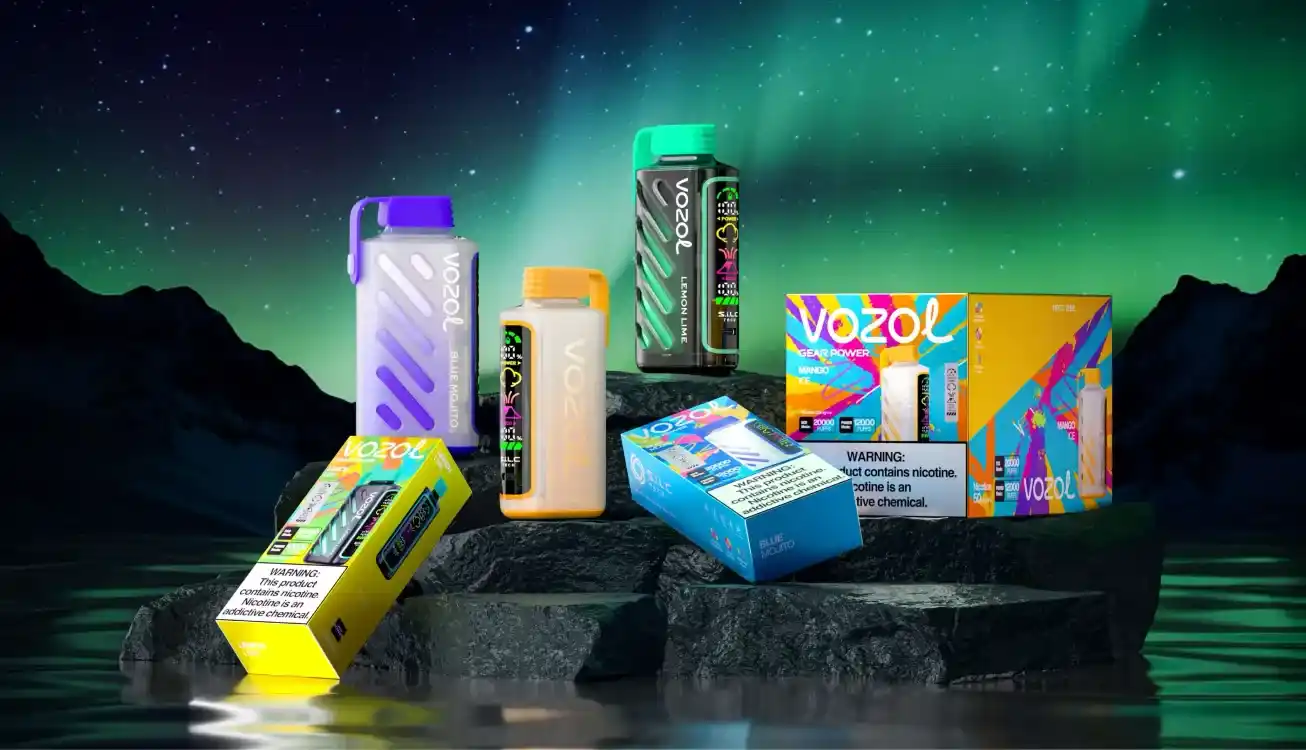 Vozol Gear Power 20K (20000) Puffs Full Screen Display 20mL E-liquid 2% 5% Nicotine USB Type-C Charging Disposable Vape