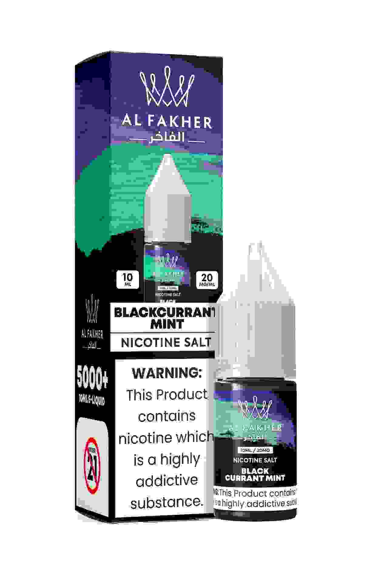 Black Currant Mint 20MG Strengths 10ML 5000+ Nic Salt E-LIQUIDS by Al Fakher