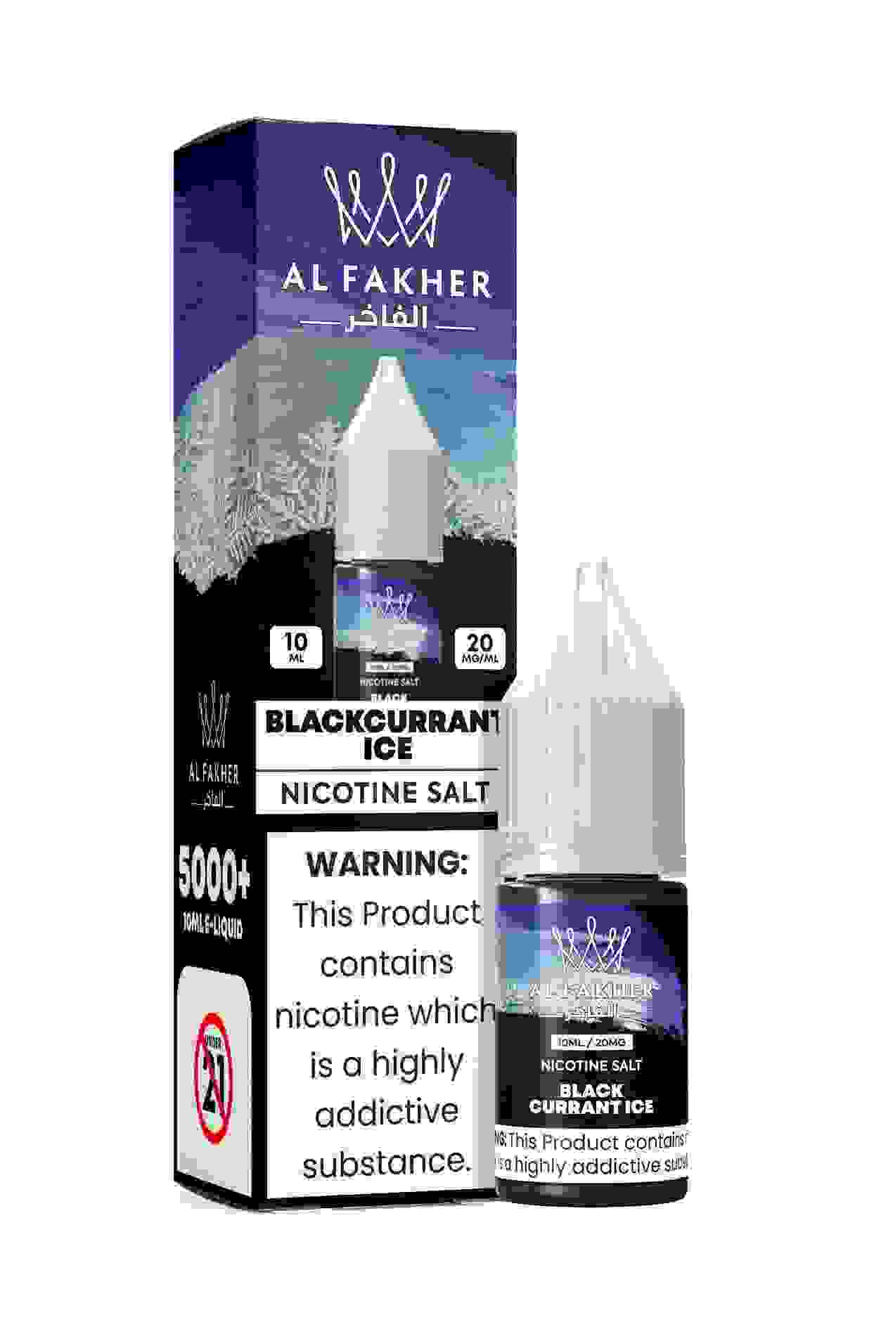 Black Currant Ice 20MG Strengths 10ML 5000+ Nic Salt E-LIQUIDS by Al Fakher