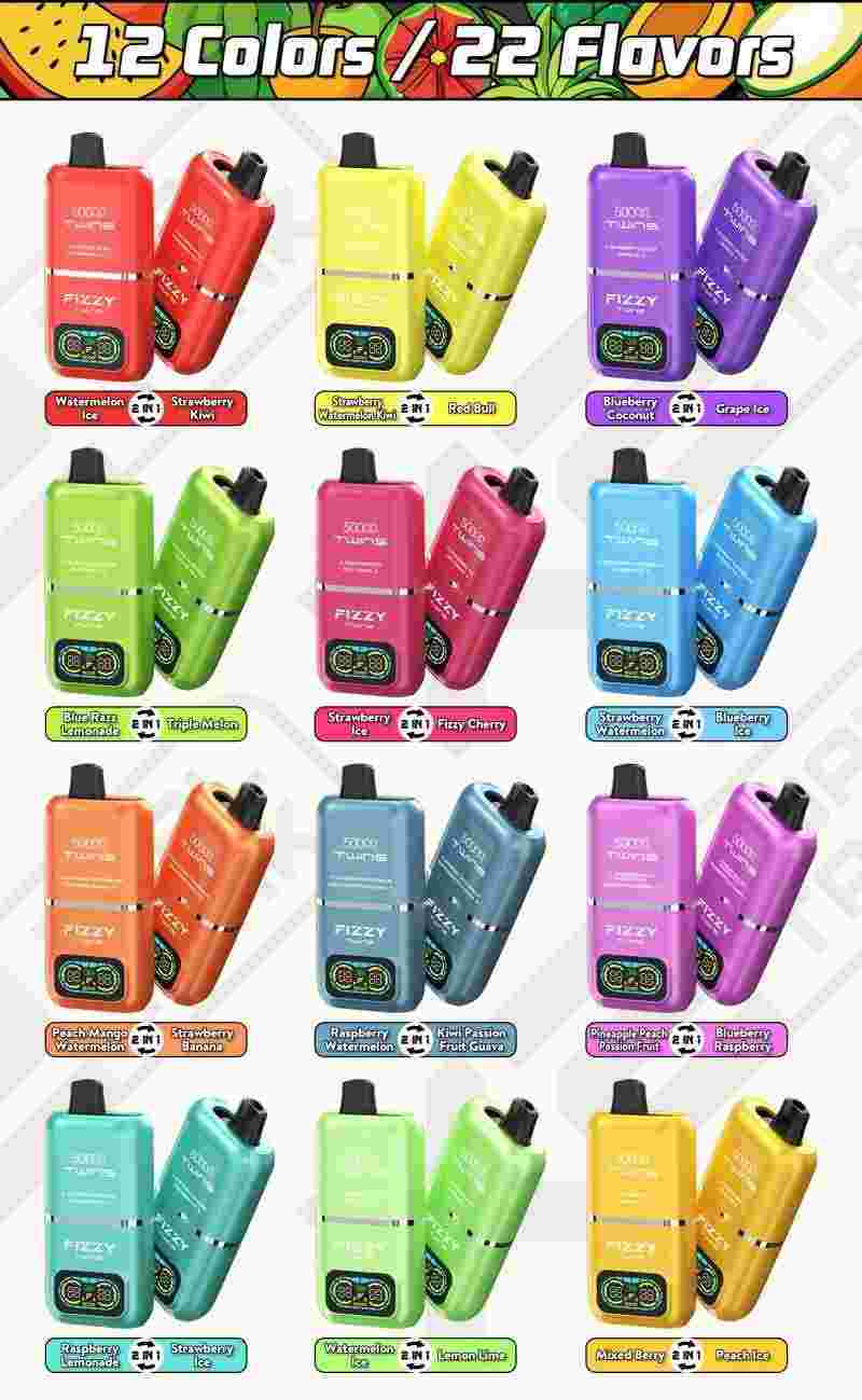 Fizzy Twins 50000 Puffs Dual Flavor Disposable Vape