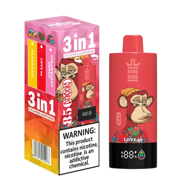 Bang King 85K (85000) Puffs 3 In 1 Triple Flavor Newest Original 600MAh Rechargeable LCD Display 2% 3% 5% Nicotine Disposable Vape 13 Bang King 85K (85000) Puffs 3 In 1 Triple Flavor Newest Original 600MAh Rechargeable LCD Display 2% 3% 5% Nicotine Disposable Vape