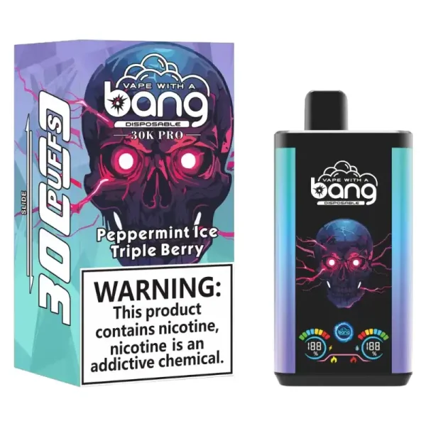 Bang 30K(30000) Puffs PRO Dual Flavor Screen Display 36ml E-liquid 0% 2% 3% 5% Nicotine Disposable Vape