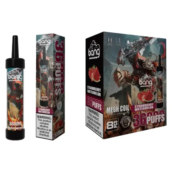 Bang 36K(36000) Puffs DTL LED Color Light 40ml E-liquid Type-C Charging 0% 2% 3% 5% Nicotine Disposable Vape Pen