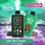 Bang 36K(36000) Puffs Advanced Fingerprint Full Screen 0% 2% 3% 5% Nicotine 36mL E-liquid Smart Full-Screen Display Disposable Vape