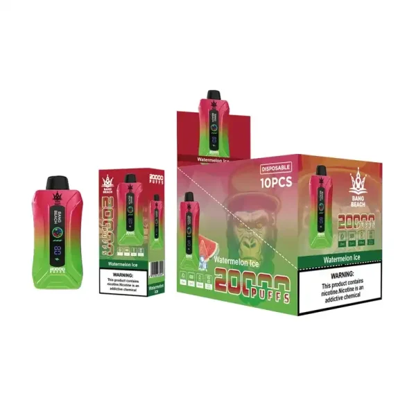 Bang Beach 20K(20000) Puffs LED Display Adjustable airflow 35 ml E-liquid 650mAh Battery 0% 2% 3% 5% Nicotine Disposable Vape