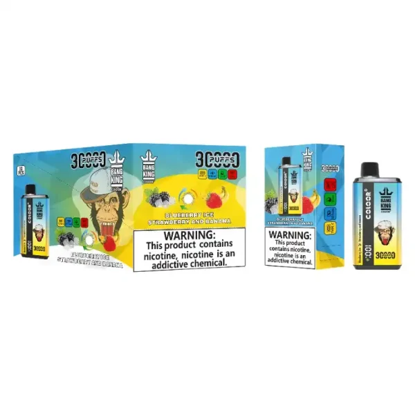 Bang King 30K(30000) Puffs New Double Flavor 0% 2% 3% 5% Nicotine LED Digital Display 36ml E-liquid Disposable Vape