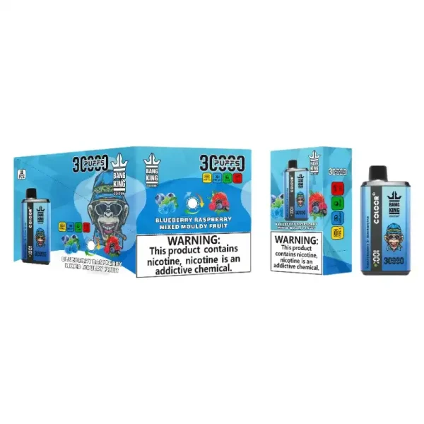 Bang King 30K(30000) Puffs New Double Flavor 0% 2% 3% 5% Nicotine LED Digital Display 36ml E-liquid Disposable Vape