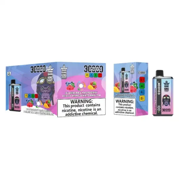 Bang King 30K(30000) Puffs New Double Flavor 0% 2% 3% 5% Nicotine LED Digital Display 36ml E-liquid Disposable Vape