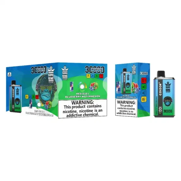 Bang King 30K(30000) Puffs New Double Flavor 0% 2% 3% 5% Nicotine LED Digital Display 36ml E-liquid Disposable Vape