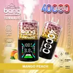 Bang Tornado 40K(40000) Puffs Large Smoke DTL Smart LED Display 0% 2% 3% 5% Nicotine 40mL E-liquid Disposable Vape