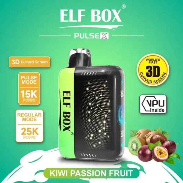 ELF BOX PULSE X 25k (25000) Puffs 3D Curved Screen 18ml E-liquid Beautiful Disposable Vape
