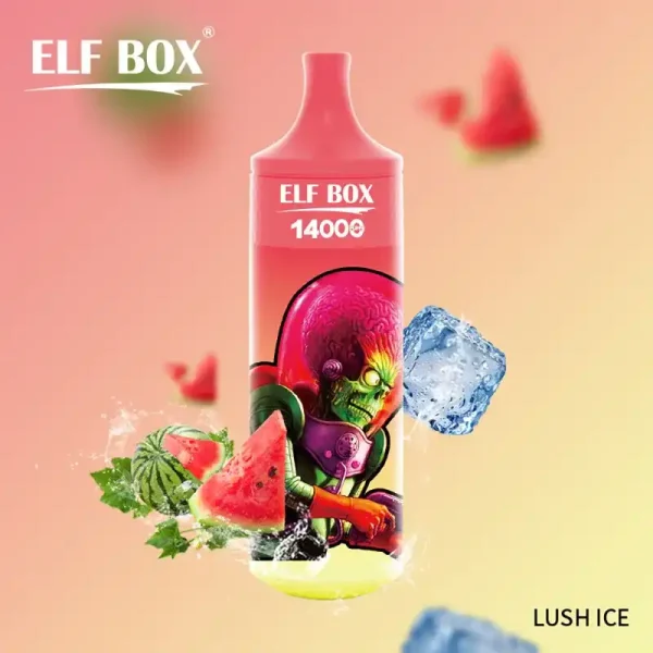 ELF BOX RGB 14k(14000) Puffs 0% 2% 3% 5% Nicotine 25ml e-liquid RGB-Light Lanyard Disposable Vape Pen