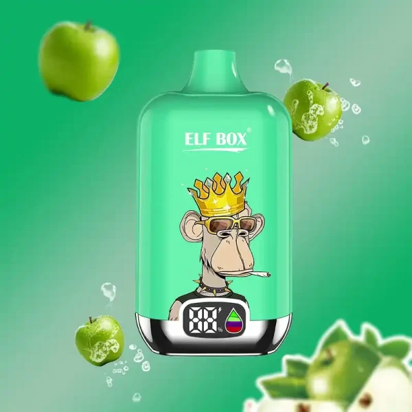 ELF Box Digital 12K(12000) puffs LED Display 25ml E-liquid 0% 2% 3% 5% Nicotine Type-C Rechargeable Disposable Vape