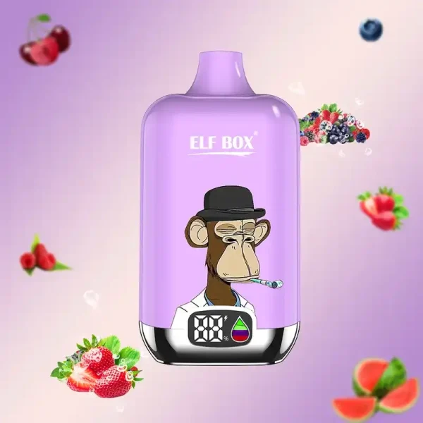 ELF Box Digital 12K(12000) puffs LED Display 25ml E-liquid 0% 2% 3% 5% Nicotine Type-C Rechargeable Disposable Vape