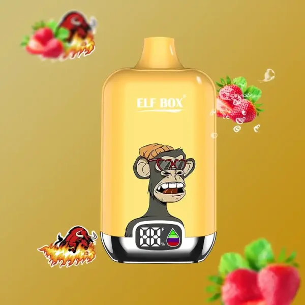 ELF Box Digital 12K(12000) puffs LED Display 25ml E-liquid 0% 2% 3% 5% Nicotine Type-C Rechargeable Disposable Vape