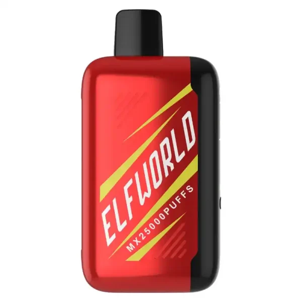 Elfworld MX25000 Puffs nicotine strengths: 0%, 2%, 3%, and 5% 3D LCD screen Display Disposable Vape