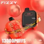 Fizzy Boom 13K (13000) Puffs 21ML E-liquid Mesh Coil LCD Screen 650mAh Rechargeable Battery 2 5% Nicotine Disposable Vape