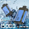 Fizzy Luxury 15K (15000) Puffs 22ML E-liquid Mesh Coil LCD Screen Adjustable Air Flow 15flavors 650mAh Rechargeable Battery 2% 5% Nicotine Disposable Vape