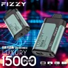 Fizzy Luxury 15K (15000) Puffs 22ML E-liquid Mesh Coil LCD Screen Adjustable Air Flow 15flavors 650mAh Rechargeable Battery 2% 5% Nicotine Disposable Vape