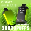 Fizzy Nova 20K (20000) Puffs Dual Mesh Coil 28ML E-liquid LCD Screen 15flavors 850mAh Rechargeable Battery 2% 5% Nicotine Disposable Vape
