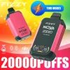 Fizzy Nova 20K (20000) Puffs Dual Mesh Coil 28ML E-liquid LCD Screen 15flavors 850mAh Rechargeable Battery 2% 5% Nicotine Disposable Vape