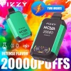 Fizzy Nova 20K (20000) Puffs Dual Mesh Coil 28ML E-liquid LCD Screen 15flavors 850mAh Rechargeable Battery 2% 5% Nicotine Disposable Vape