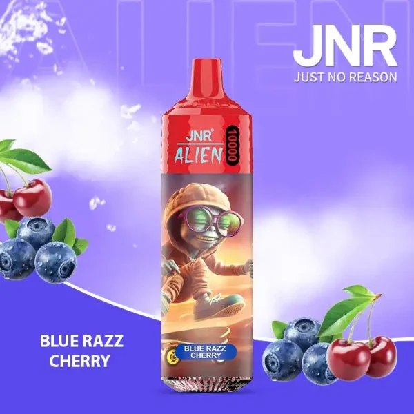 JNR Alien 10K (10000) Puffs 2% 5% Nicotine 20ML E-liquid 850mAh Rechargeable Battery LED (RGB) Lights Disposable Vape